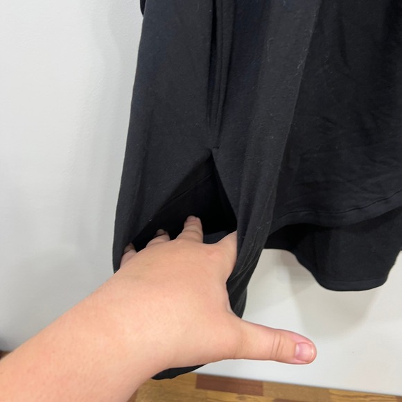 Athleta Purana Wrap Sweatshirt 3XL NWT $89 Gray Cris Cross Hood Knit - Picture 4 of 10